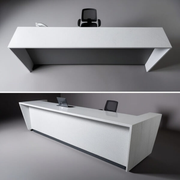 Silestone Stellar Snow Quartz Reception Desk