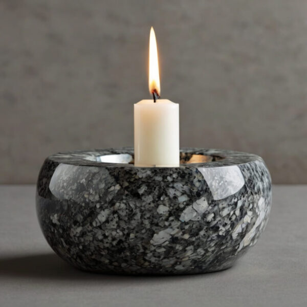Silver Pearl Granite Candle Holders - Image 4