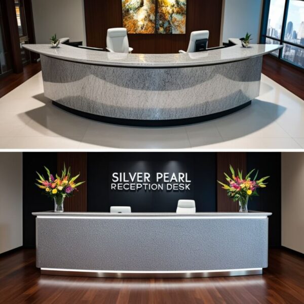 Silver Pearl Granite Reception Desk