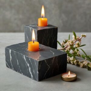 Slate Candle Holders