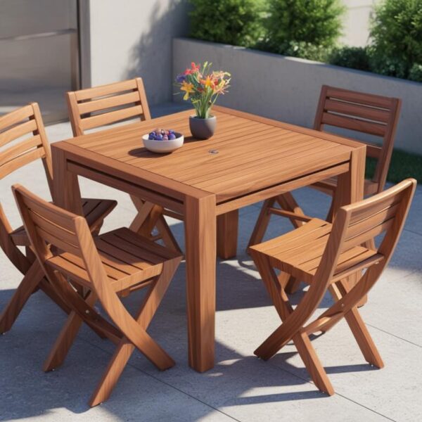 Small Wooden Outdoor Table - Image 3