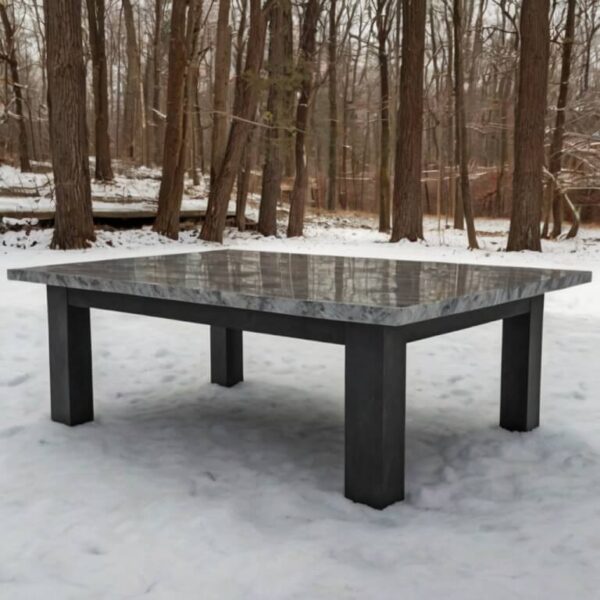 Snowfall Quartzite Outdoor Table - Image 2