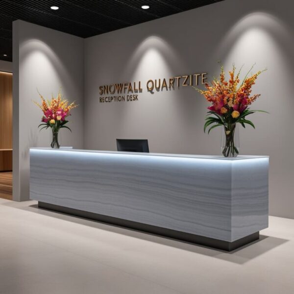 Snowfall Quartzite Reception Desk