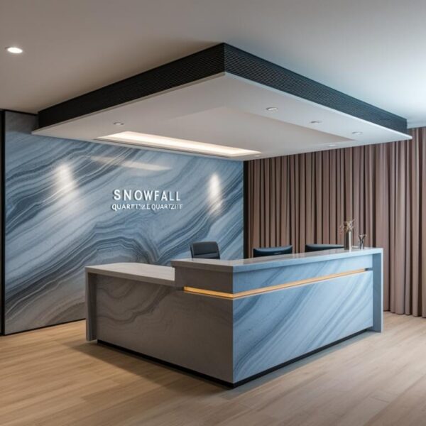 Snowfall Quartzite Reception Desk - Image 2