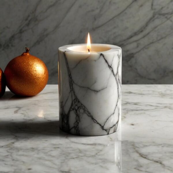 Statuario Marble Candle Holders - Image 3