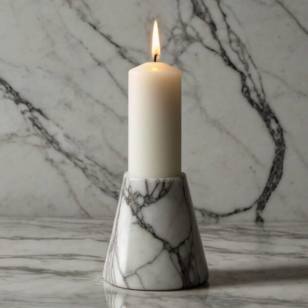 Statuario Marble Candle Holders - Image 4