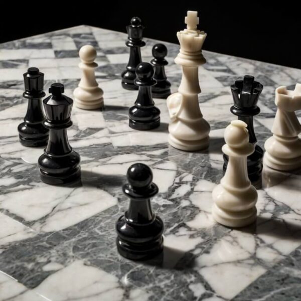 Statuario Marble Chess Set