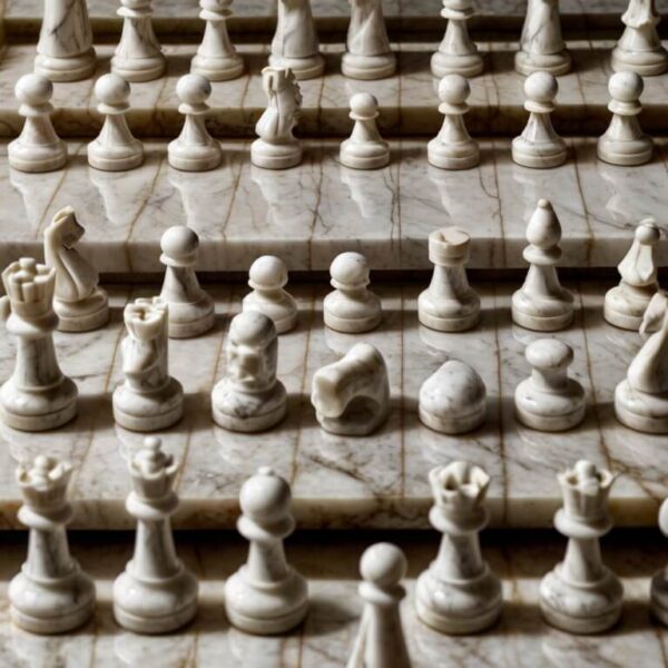 Statuario Marble Chess Set - Image 3