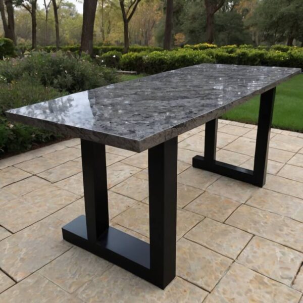 Steel Grey Granite Outdoor Table - Image 2