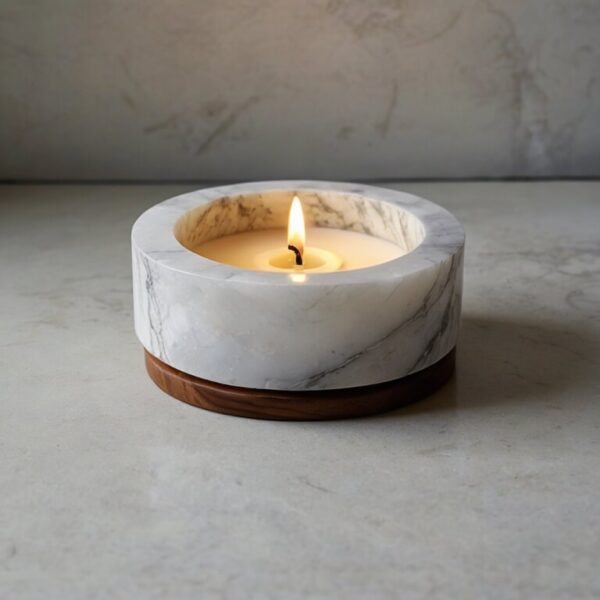 Super White Quartzite Candle Holders - Image 4