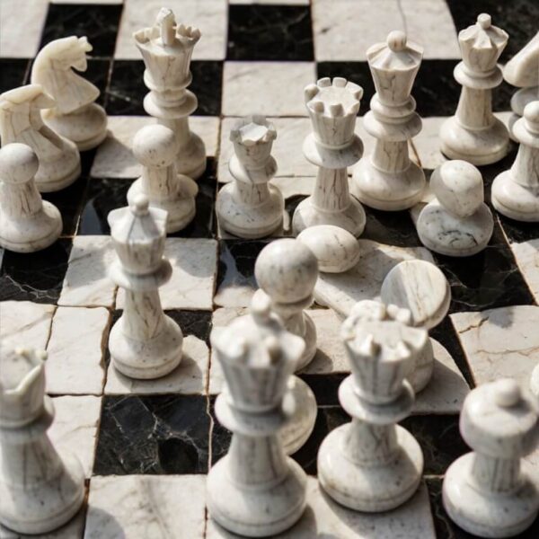Super White Quartzite Chess Set