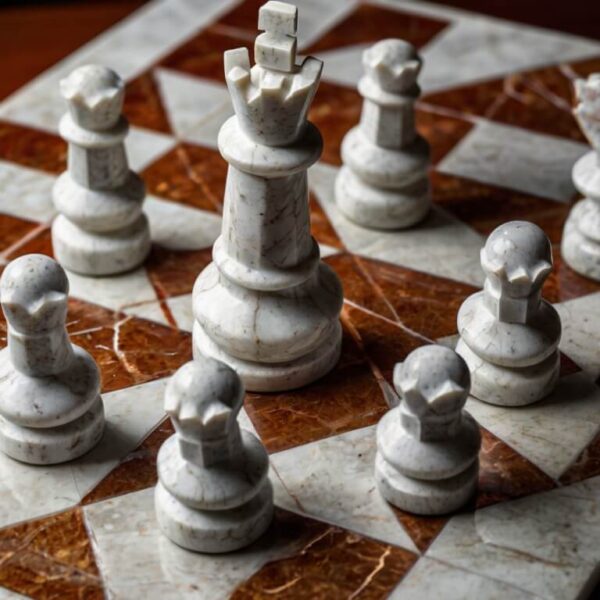 Super White Quartzite Chess Set - Image 2