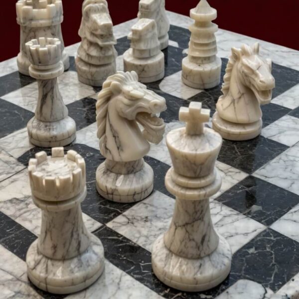 Super White Quartzite Chess Set - Image 4