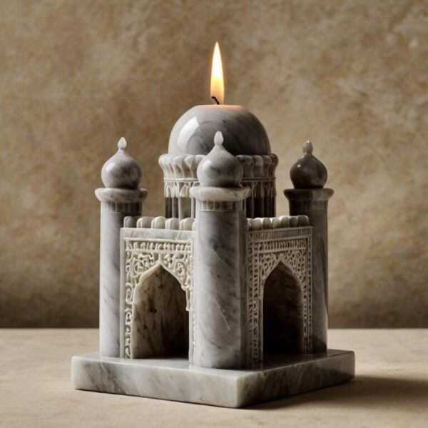 Taj Mahal Quartzite Candle Holders - Image 3