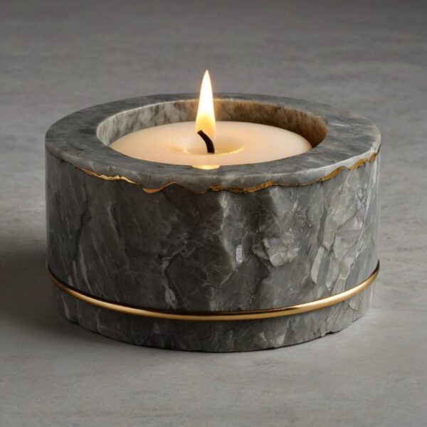 Taj Mahal Quartzite Candle Holders - Image 4