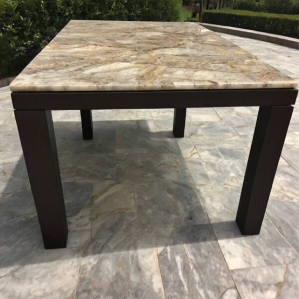 Taj Mahal Quartzite Outdoor Table - Image 2