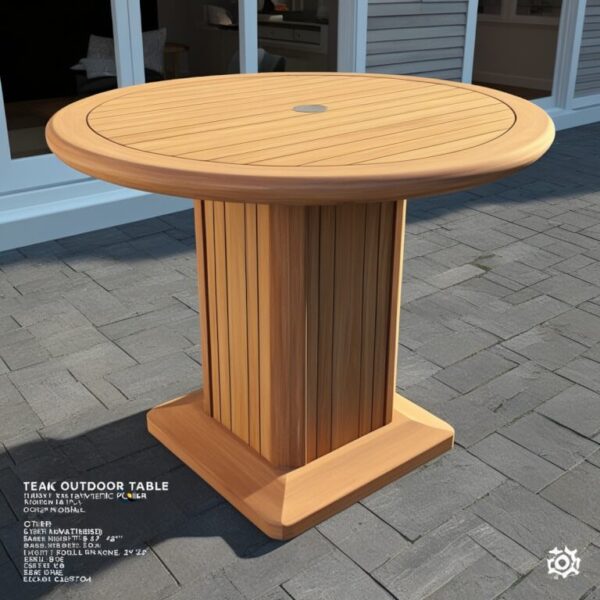 Teak Outdoor Table - Image 2