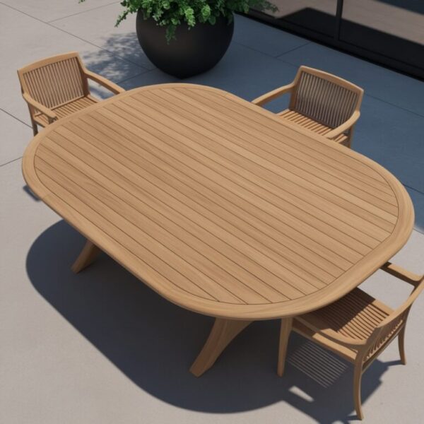 Teak Outdoor Table - Image 3