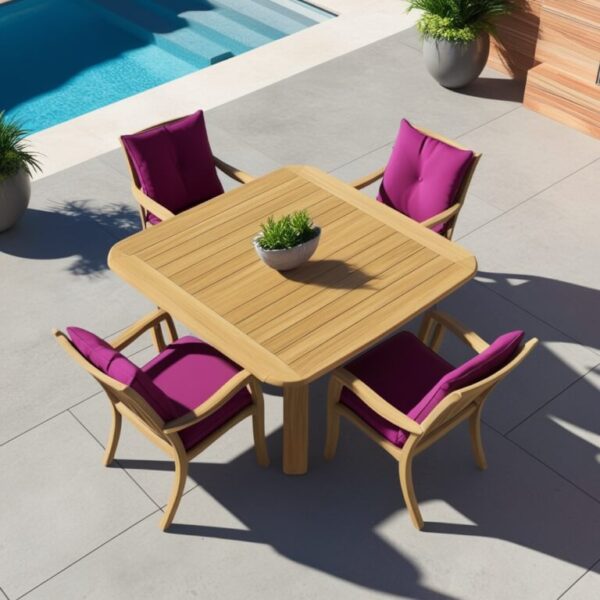 Teak Outdoor Table - Image 4