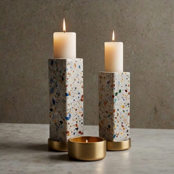 Terrazzo Candle Holders - Image 2