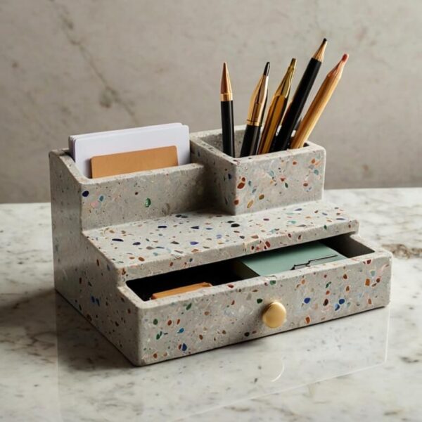Terrazzo Desk Organizer - Image 3