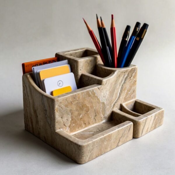 Travertine Desk Organizer - Image 3