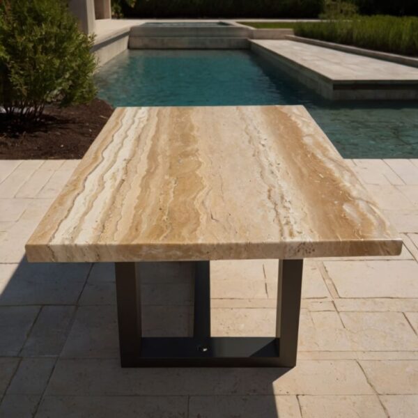 Travertine Outdoor Table
