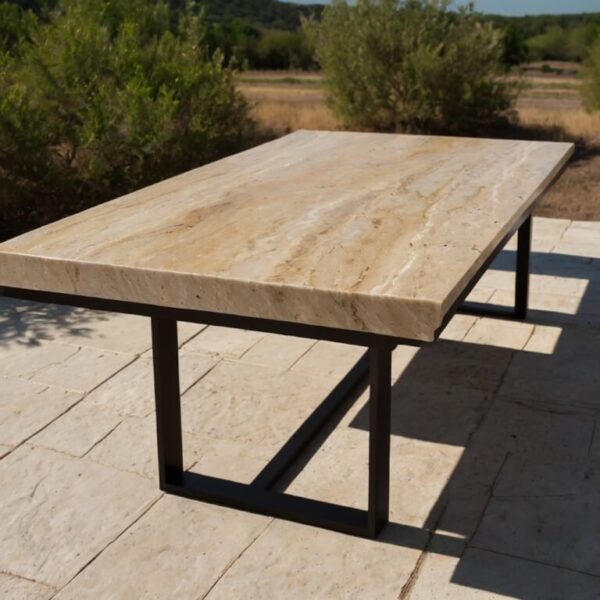 Travertine Outdoor Table - Image 2