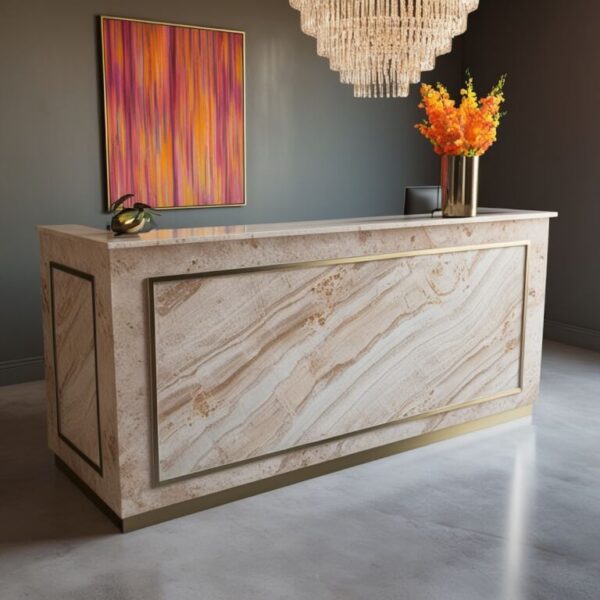 Travertine Reception Desk