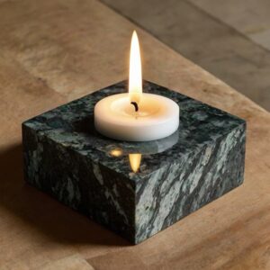 Ubatuba Granite Candle Holders