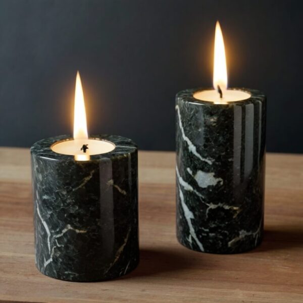 Ubatuba Granite Candle Holders - Image 3