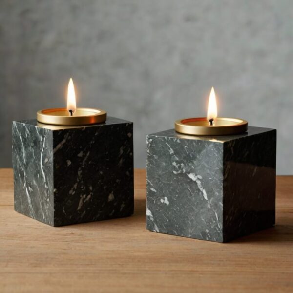 Ubatuba Granite Candle Holders - Image 4