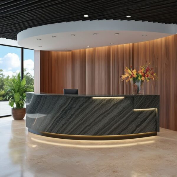 Ubatuba Granite Reception Desk - Image 4