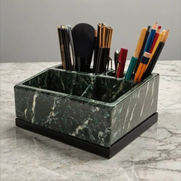 Verde Alpi Granite Desk Organizer - Image 3