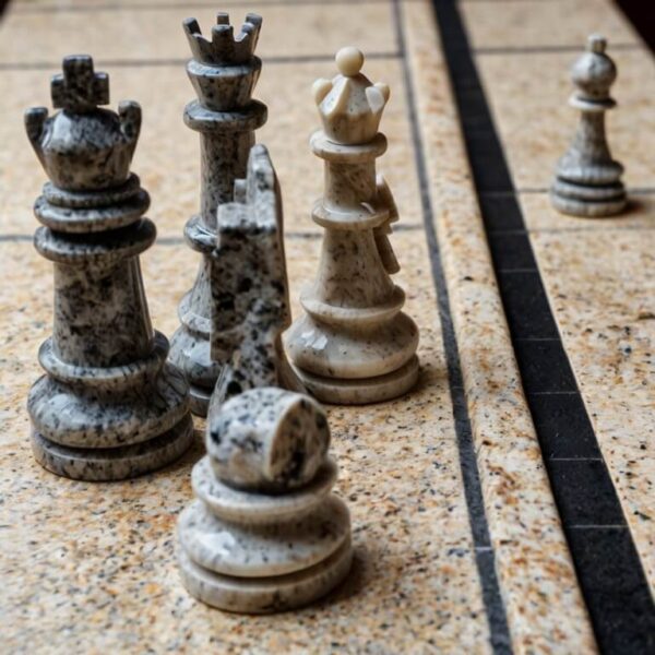 Viscount White Granite Chess Set