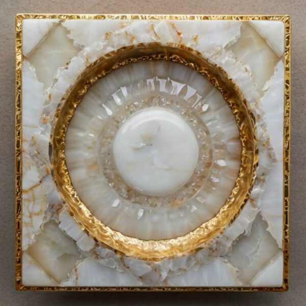 White Crystal Onyx Tray - Image 3