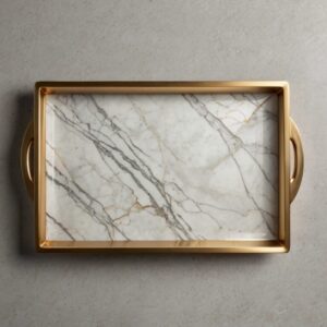 White Macaubas Marble Tray