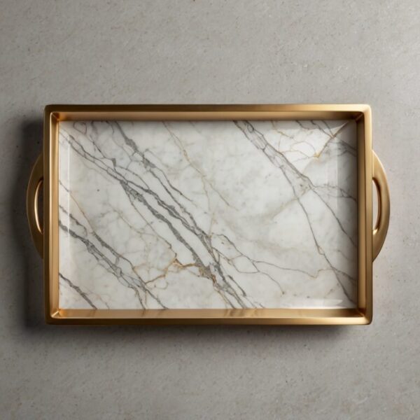White Macaubas Marble Tray