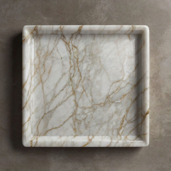 White Macaubas Marble Tray - Image 3
