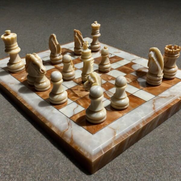 White Macaubas Quartzite Chess Set - Image 2
