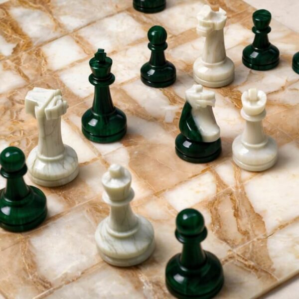 White Macaubas Quartzite Chess Set - Image 4