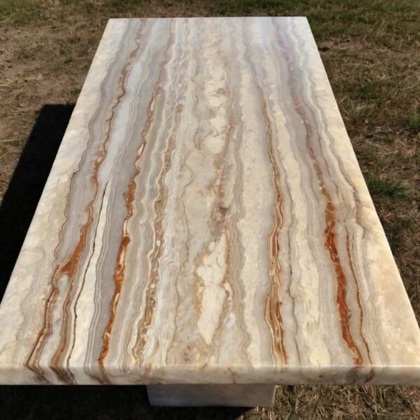 White Macaubas Quartzite Outdoor Table - Image 4