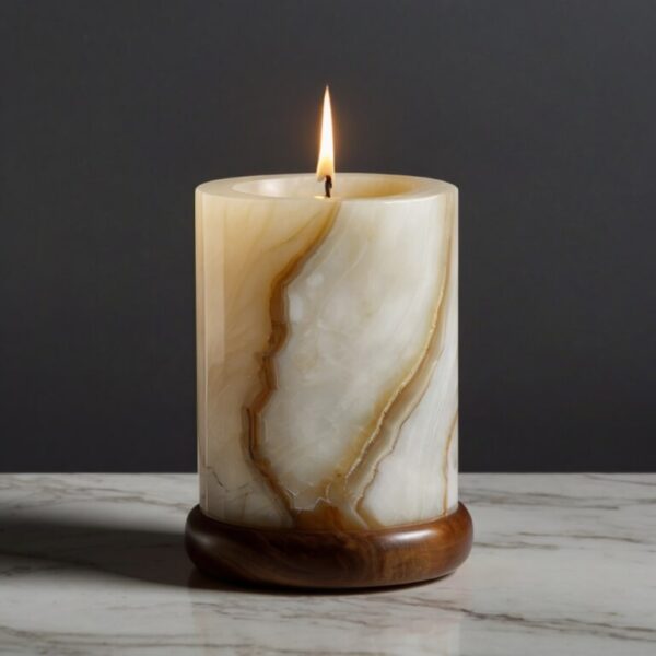 White Onyx Candle Holders - Image 3