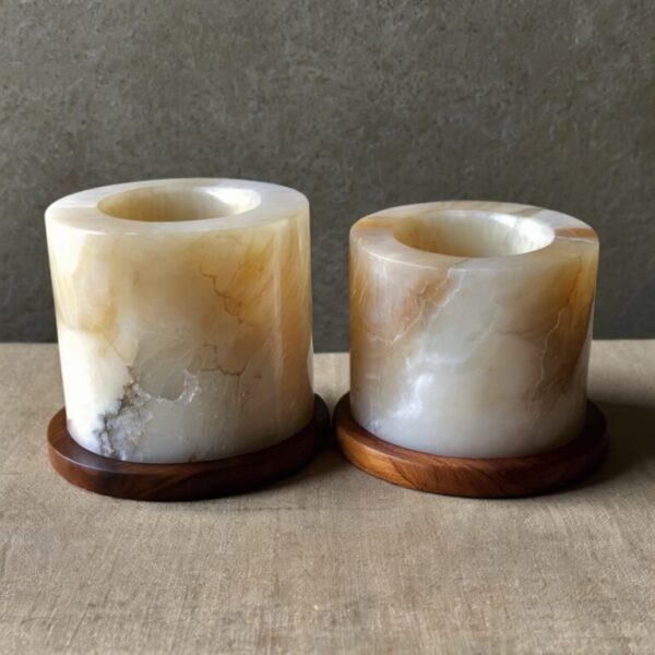 White Onyx Candle Holders - Image 4