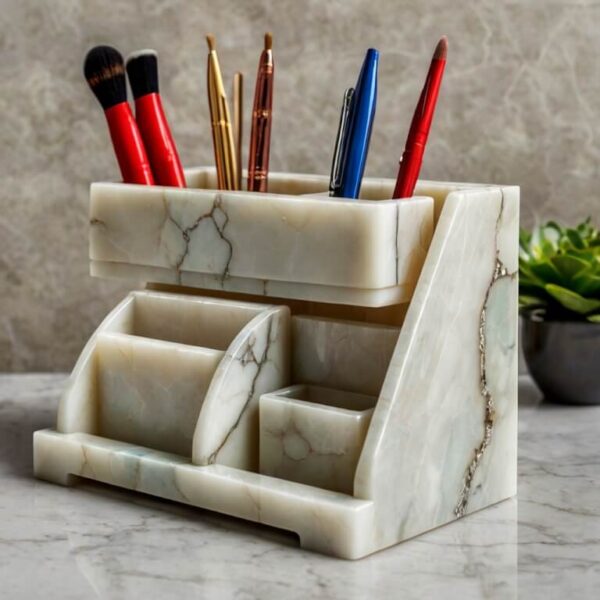 White Onyx Desk Organizer - Image 3