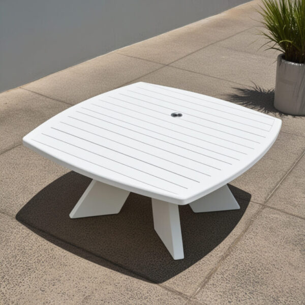White Outdoor Table - Image 2