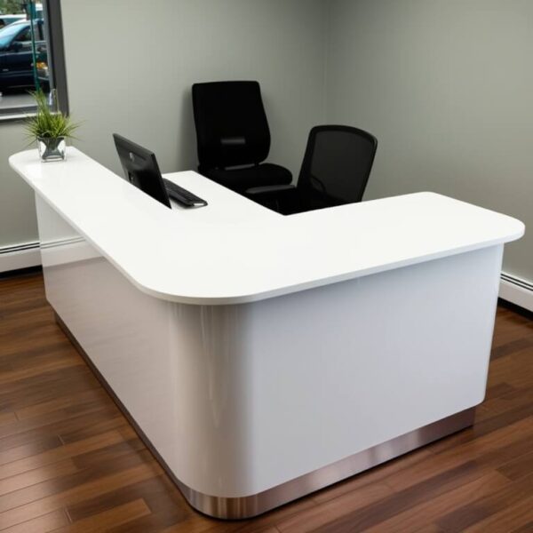 White Reception Desk - Image 3