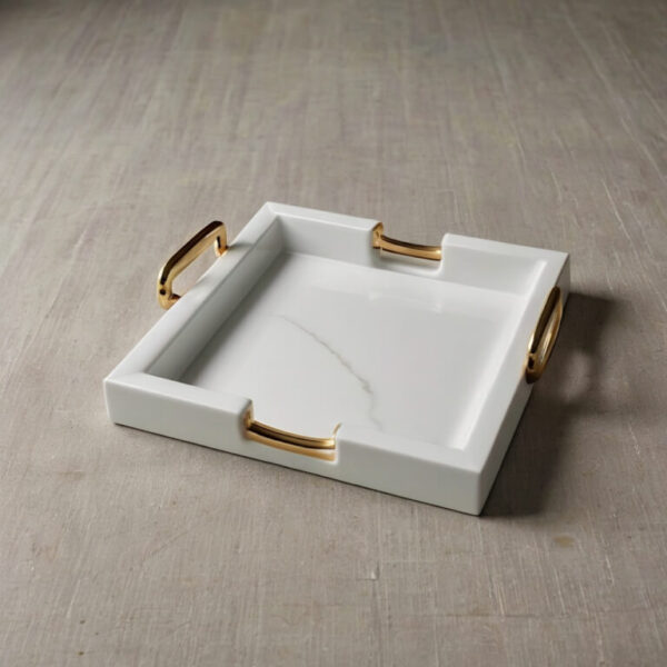 White Rectangle Tray - Image 2