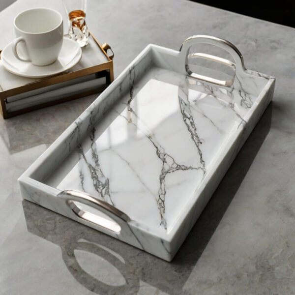 White Rectangle Tray - Image 3