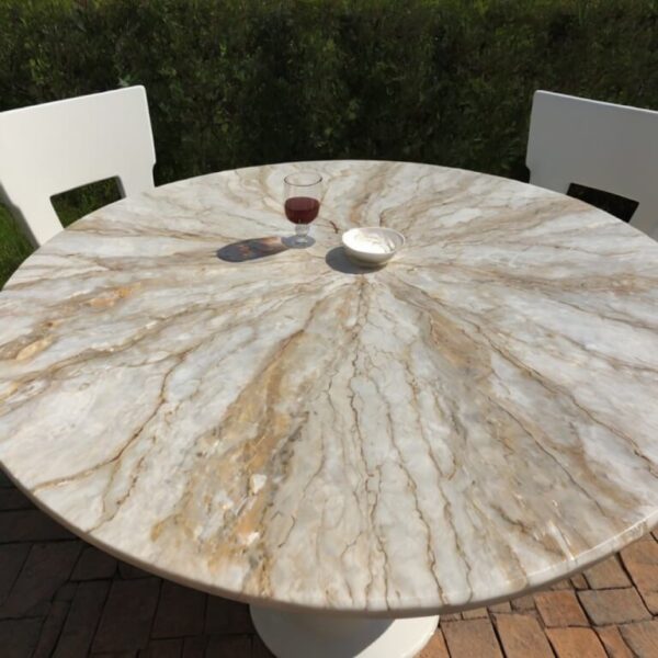 White Sand Quartzite Outdoor Table - Image 3